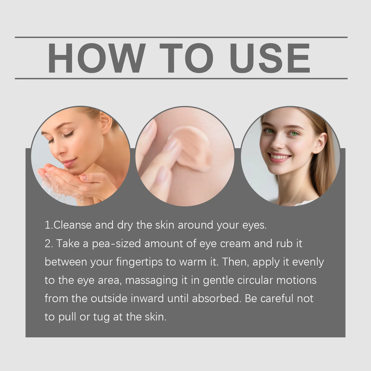 Calcium Eye Cream Firming Elastin Moisturizer Brightening under Eye Treatment Volume Skin Care Revitalizing Mineral Balm Korean